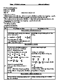 Giáo án Số học Lớp 6 - Tiết 19: Phép trừ phân số - Năm học 2006-2007 - Nguyễn Công Sáng