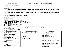 Giáo án Số học Lớp 6 - Tiết 2: Tập hợp. Phần tử của tập hợp - Lưu Hồng Tân
