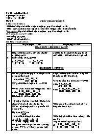 Giáo án Số học Lớp 6 - Tiết 20: Phép nhân phân số - Năm học 2006-2007 - Nguyễn Công Sáng Giáo án Số học Lớp 6 - Tiết 20: Phép nhân phân số - Năm học 2006-2007 - Nguyễn Công Sáng