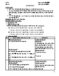 Giáo án Số học Lớp 6 - Tiết 21: Luyện tập - Năm học 2007-2008