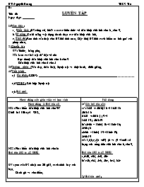 Giáo án Số học Lớp 6 - Tiết 23: Luyện tập - N