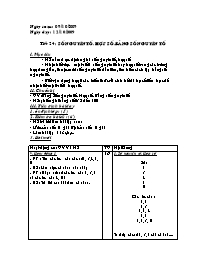 Giáo án Số học Lớp 6 - Tiết 24: Số nguyên tố. Hợp số. Bảng số nguyên tố - Năm học 2009-2010