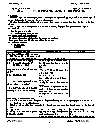 Giáo án Số học Lớp 6 - Tiết 26, Bài 14: Số ng