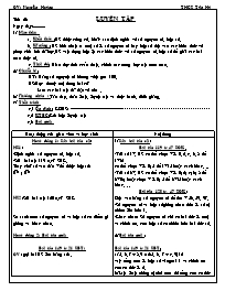 Giáo án Số học Lớp 6 - Tiết 26: Luyện tập - Nguyên Hoàng