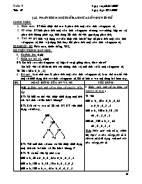 Giáo án Số học Lớp 6 - Tiết 27, Bài 15: Phân tích một số ra thừa số nguyên tố - Năm học 2007-2008