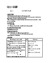 Giáo án Số học Lớp 6 - Tiết 27: Luyện tập - N