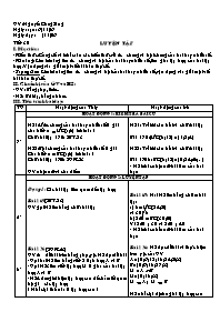 Giáo án Số học Lớp 6 - Tiết 30: Luyện tập - Năm học 2006-2007 - Nguyễn Công Sáng