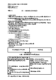Giáo án Số học Lớp 6 - Tiết 31 đến 35 - Nguyễ