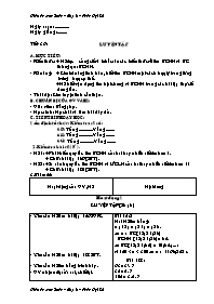 Giáo án Số học Lớp 6 - Tiết 36 đến 40 (bản 2 cột)