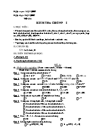 Giáo án Số học Lớp 6 - Tiết 38: Kiểm tra chươ
