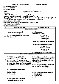 Giáo án Số học Lớp 6 - Tiết 4: Quy tắc dấu ngoặc - Năm học 2006-2007 - Nguyễn Công Sáng Giáo án Số học Lớp 6 - Tiết 4: Quy tắc dấu ngoặc - Năm học 2006-2007 - Nguyễn Công Sáng