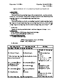 Giáo án Số học Lớp 6 - Tiết 4: Số phần tử của