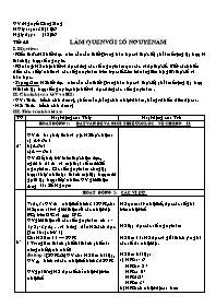 Giáo án Số học Lớp 6 - Tiết 40: Làm quen với số nguyên âm - Năm học 2006-2007 - Nguyễn Công Sáng