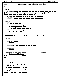 Giáo án Số học Lớp 6 - Tiết 40: Làm quen với 