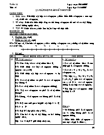 Giáo án Số học Lớp 6 - Tiết 41, Bài 2: Tập hợp các số nguyên - Năm học 2007-2008