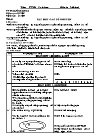 Giáo án Số học Lớp 6 - Tiết 41: Tập hợp các số nguyên - Năm học 2006-2007 - Nguyễn Công Sáng