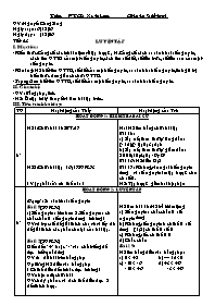 Giáo án Số học Lớp 6 - Tiết 43: Luyện tập - Năm học 2006-2007 - Nguyễn Công Sáng