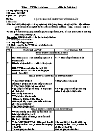 Giáo án Số học Lớp 6 - Tiết 44: Cộng hai số nguyên cùng dấu - Năm học 2006-2007 - Nguyễn Công Sáng