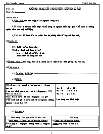 Giáo án Số học Lớp 6 - Tiết 44: Cộng hai số nguyên cùng dấu - Nguyên Hoàng