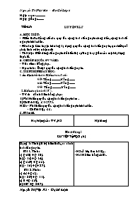 Giáo án Số học Lớp 6 - Tiết 46 đến 50 - Nguyễn Việt Hà (bản 2 cột)