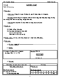 Giáo án Số học Lớp 6 - Tiết 50: Luyện tập - N