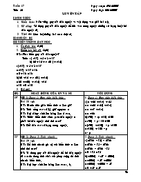Giáo án Số học Lớp 6 - Tiết 52: Luyện tập - Năm học 2007-2008