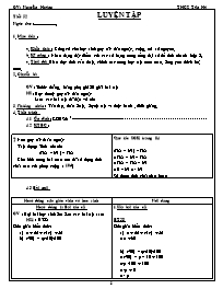Giáo án Số học Lớp 6 - Tiết 52: Luyện tập - N