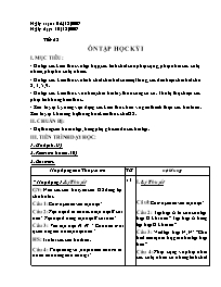 Giáo án Số học Lớp 6 - Tiết 52: Ôn tập học kỳ I - Năm học 2009-2010 (bản 3 cột)