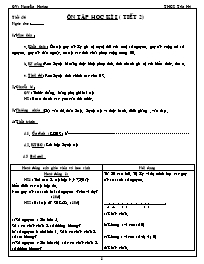 Giáo án Số học Lớp 6 - Tiết 56: Ôn tập học kỳ I (tiết 2) - Nguyên Hoàng