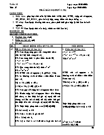 Giáo án Số học Lớp 6 - Tiết 57: Trả bài học kỳ I (tiết 1) - Năm học 2007-2008