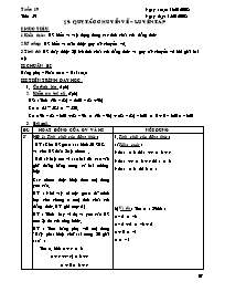 Giáo án Số học Lớp 6 - Tiết 59, Bài 9: Quy tắc chuyển vế. Luyện tập - Năm học 2007-2008