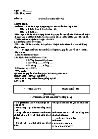 Giáo án Số học Lớp 6 - Tiết 59 đến 61 (bản 2 cột)