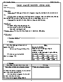 Giáo án Số học Lớp 6 - Tiết 60: Nhân hai số n