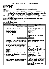 Giáo án Số học Lớp 6 - Tiết 60: Nhân hai số nguyên khác dấu - Năm học 2006-2007 - Nguyễn Công Sáng