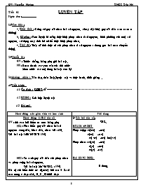 Giáo án Số học Lớp 6 - Tiết 61: Luyện tập - N