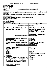 Giáo án Số học Lớp 6 - Tiết 61: Nhân hai số nguyên cùng dấu - Năm học 2006-2007 - Nguyễn Công Sáng