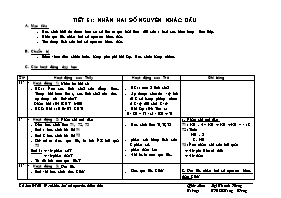 Giáo án Số học Lớp 6 - Tiết 61: Nhân hai số nguyên khác dấu - Hoàng Phương Thúy