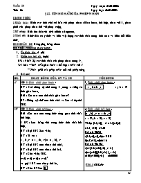 Giáo án Số học Lớp 6 - Tiết 63, Bài 12: Tính chất của phép nhân - Năm học 2007-2008