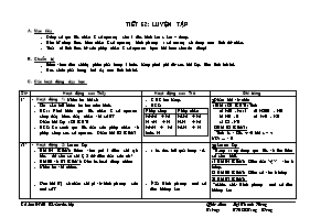 Giáo án Số học Lớp 6 - Tiết 63: Luyện tập - Lại Thanh Hương