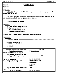 Giáo án Số học Lớp 6 - Tiết 63: Luyện tập - Nguyên Hoàng