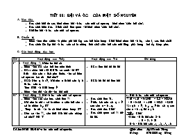 Giáo án Số học Lớp 6 - Tiết 66: Bội và ước của một số nguyên - Lại Thanh Hương