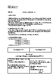 Giáo án Số học Lớp 6 - Tiết 66 đến 70 (bản 2 cột)