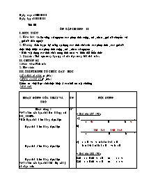 Giáo án Số học Lớp 6 - Tiết 66: Ôn tập chương II - Năm học 2009-2010 (bản 3 cột)