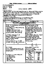 Giáo án Số học Lớp 6 - Tiết 66: Ôn tập chương II (Tiết 1) - Năm học 2006-2007 - Nguyễn Công Sáng