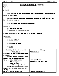 Giáo án Số học Lớp 6 - Tiết 66: Ôn tập chương II (tiết 2) - Nguyên Hoàng