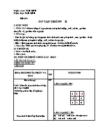 Giáo án Số học Lớp 6 - Tiết 67: Ôn tập chương II - Năm học 2009-2010 (bản 3 cột)
