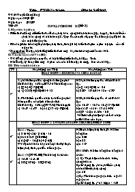 Giáo án Số học Lớp 6 - Tiết 67: Ôn tập chương II (Tiết 2) - Năm học 2006-2007 - Nguyễn Công Sáng