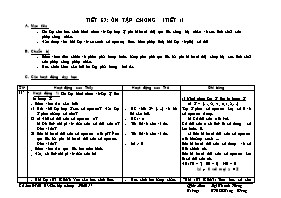 Giáo án Số học Lớp 6 - Tiết 67: Ôn tập chương (tiết 1) - Lại Thanh Hương