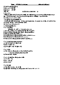 Giáo án Số học Lớp 6 - Tiết 68: Kiểm tra chương II - Năm học 2006-2007 - Nguyễn Công Sáng