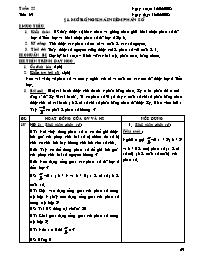 Giáo án Số học Lớp 6 - Tiết 69, Bài 1: Mở rộng khái niệm phân số - Năm học 2007-2008